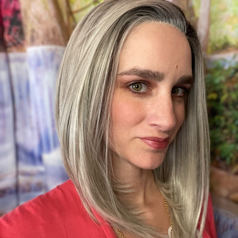 🦋WFEW, Gemini, Salt & Pepper Wig by Heather Dye, lace front wig - Picture 8 of 13